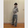2024 Retro Cleanfit Women's Distressed Wide-Leg Pleated Pants