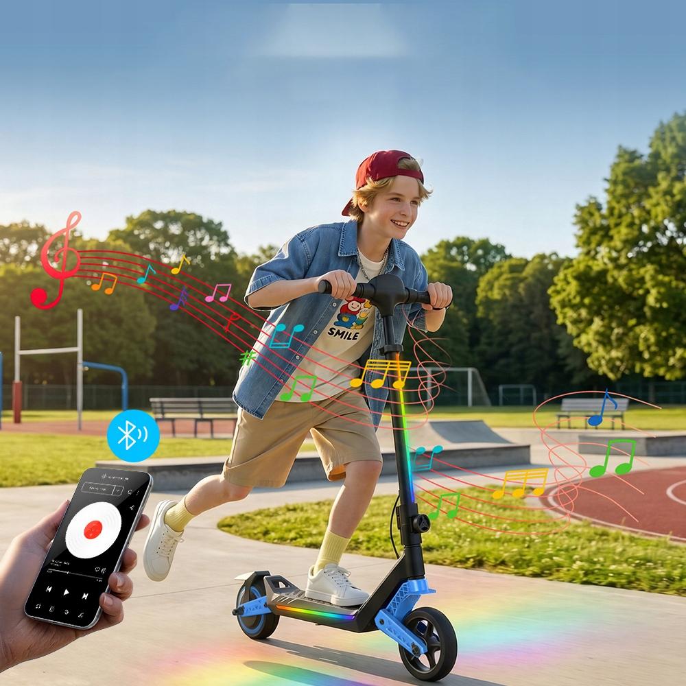 קורקינט חשמלי מתקפל לילדים AgileRide K6 לקטנטנים 9 ק"מ תאורת LED קישוריות