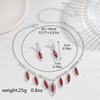 Water droplet necklace earrings two-piece set, bride's wedding fashion accessories, women's light luxury, small fragrance style