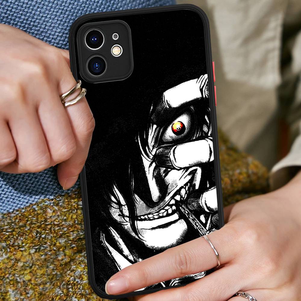 

Horror Anime Hellsing For IPhone 11 12 13 14 15 16 Pro Max Plus Matte Translucent Phone Cover iphone 13 pro