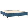 Cadre de lit avec matelas - Maison Exclusive - Velours bleu foncé - 160x200cm - 2 places