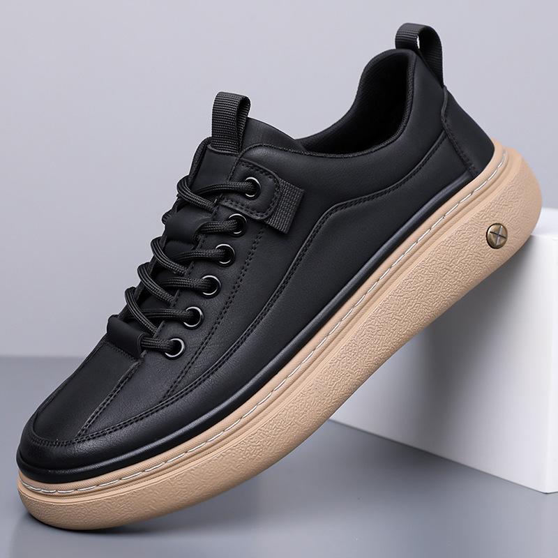 Autumn New Light and Breathable Soft-soled Casual Leather Shoes Platform-soled Outdoor Commuter Sports Shoes