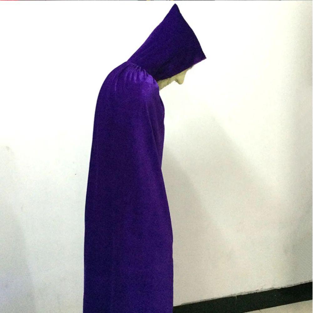 Reversible Design Hooded Robe Solid Color Long Cape New Arrival Halloween Costume  Halloween Party