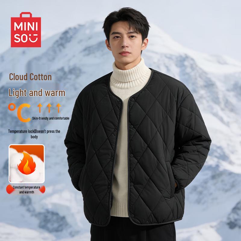 MINISO Men s Collarless Diamond Quilted Insulated Jacket 3XL