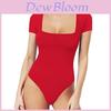 T Shirt Women Short Sleeve Polyester Splicing Tight Fit For Yoga Dance Beach