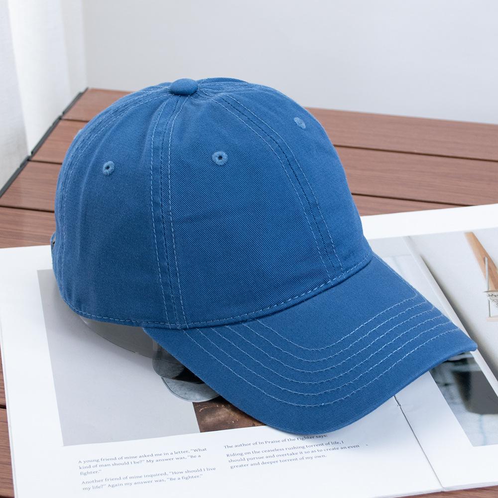 High-quality Pure Cotton Light Board Solid Color Versatile Baseball Cap for Men and Women Soft Top Casual Big Head Circumference Showing Face Small C