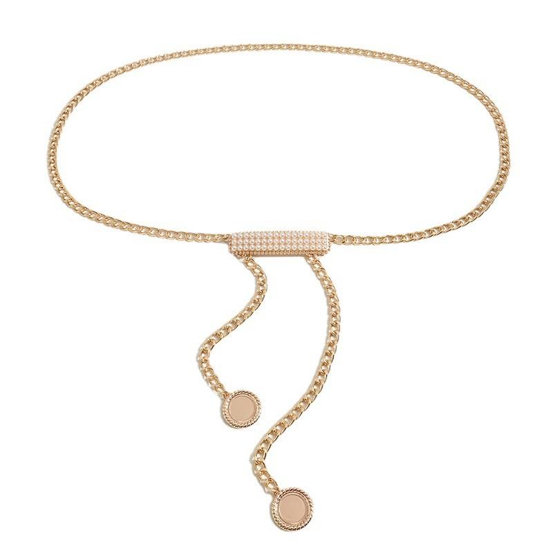 Chain Waist Metal Women With Pearl Buckle For Elegant Summer Outfits Winter