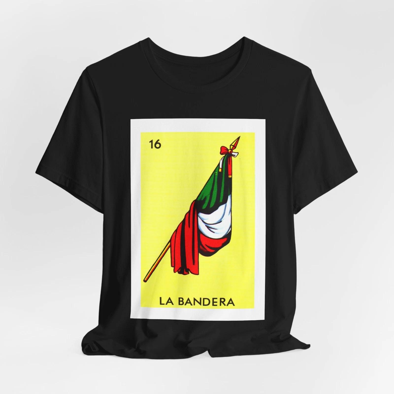

La Bandera Loteria Mexican Bingo T Shirt, Gift, Celebration - Funny Unisex Tee S