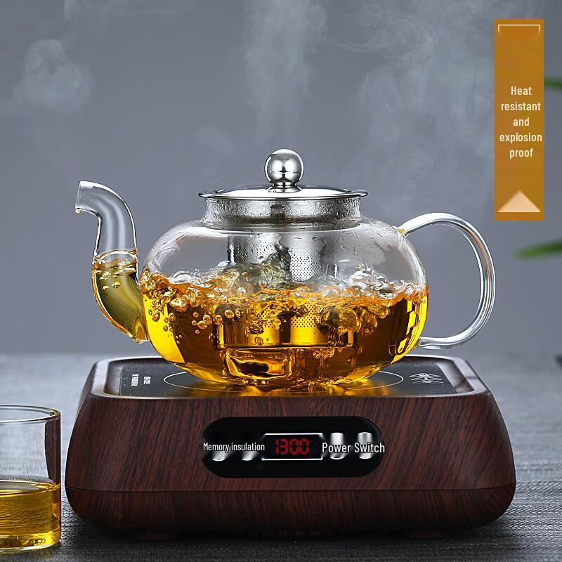 Chaxun 800ml Thickened Glass Teapot for Boiling & Flower Tea