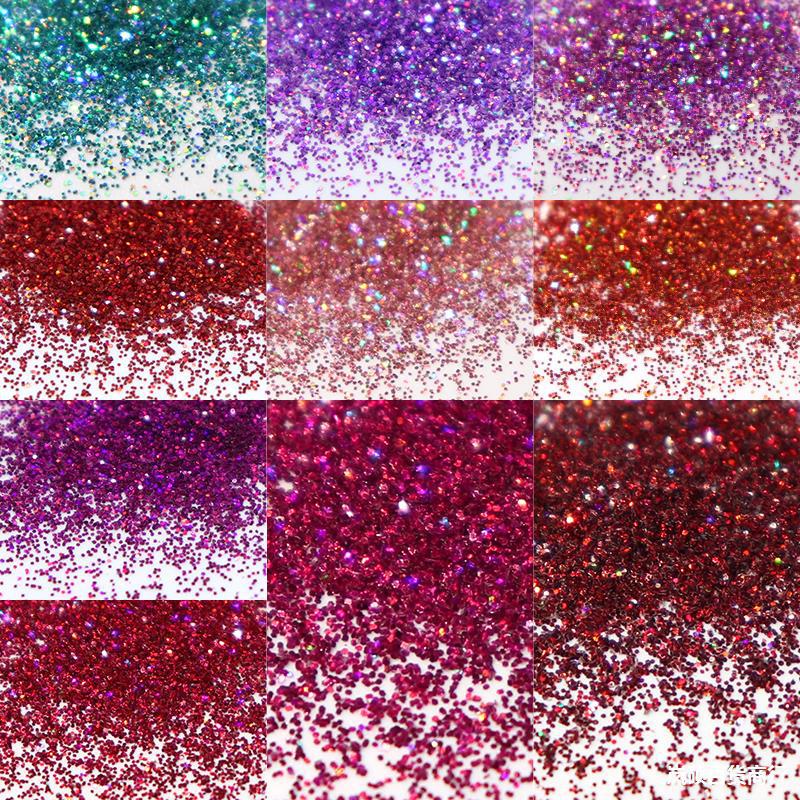 10g Holographic Glitter for Nails Hologram Powder Sparkly Pigment Decorations Loose Chunky Shiny Charms Reflective Nail Polish