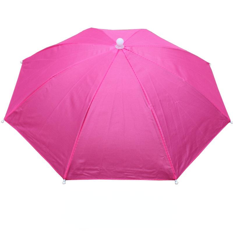 Chapéu Guarda-chuva Arco-íris de Montar na Cabeça, Guarda-chuva Leve de Rua para Colheita de Chá, Chapéu Guarda-chuva de Uso Duplo para Chuva e Chuva