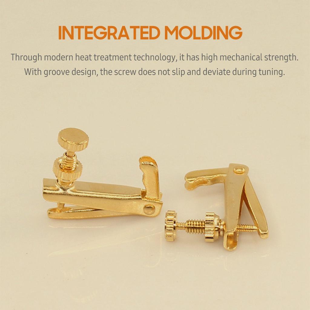 4 PCS Violin Fine Tuners for 4 4 3 4 Violin Alloy String Adjuster Anti Rust Violin Parts