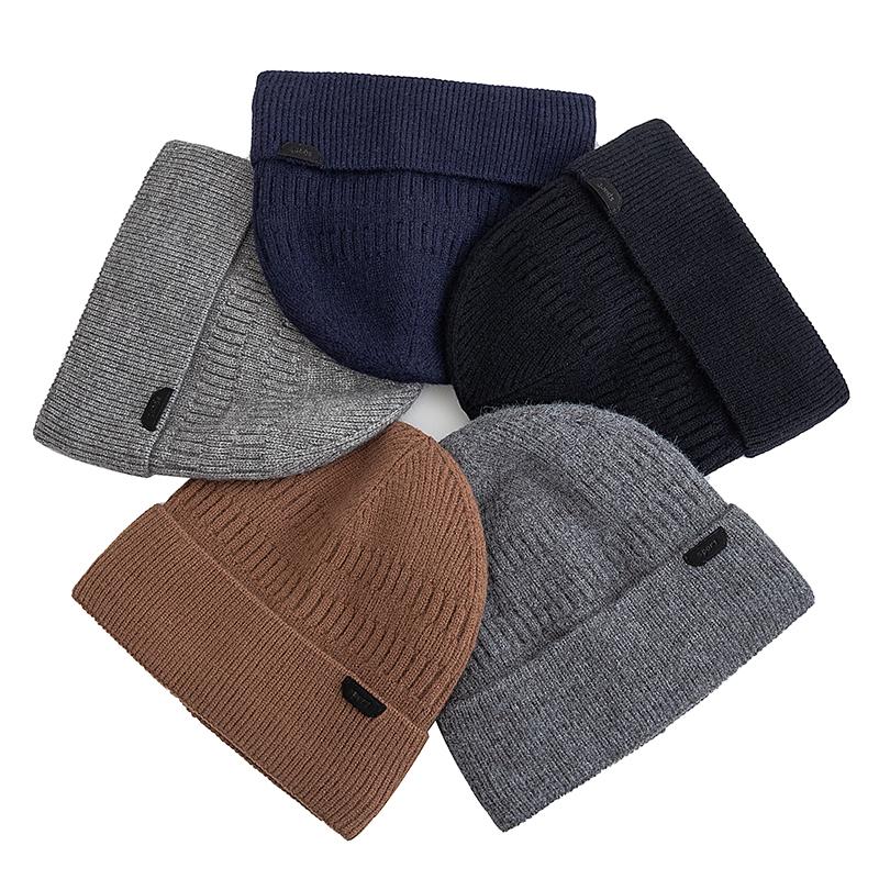 New Style Unisex Winter Hat Fur Lined Warm Dandy Cap Stylish Soft Beanie Hats For Men Women Thicken Ski Sports Knitted Hat