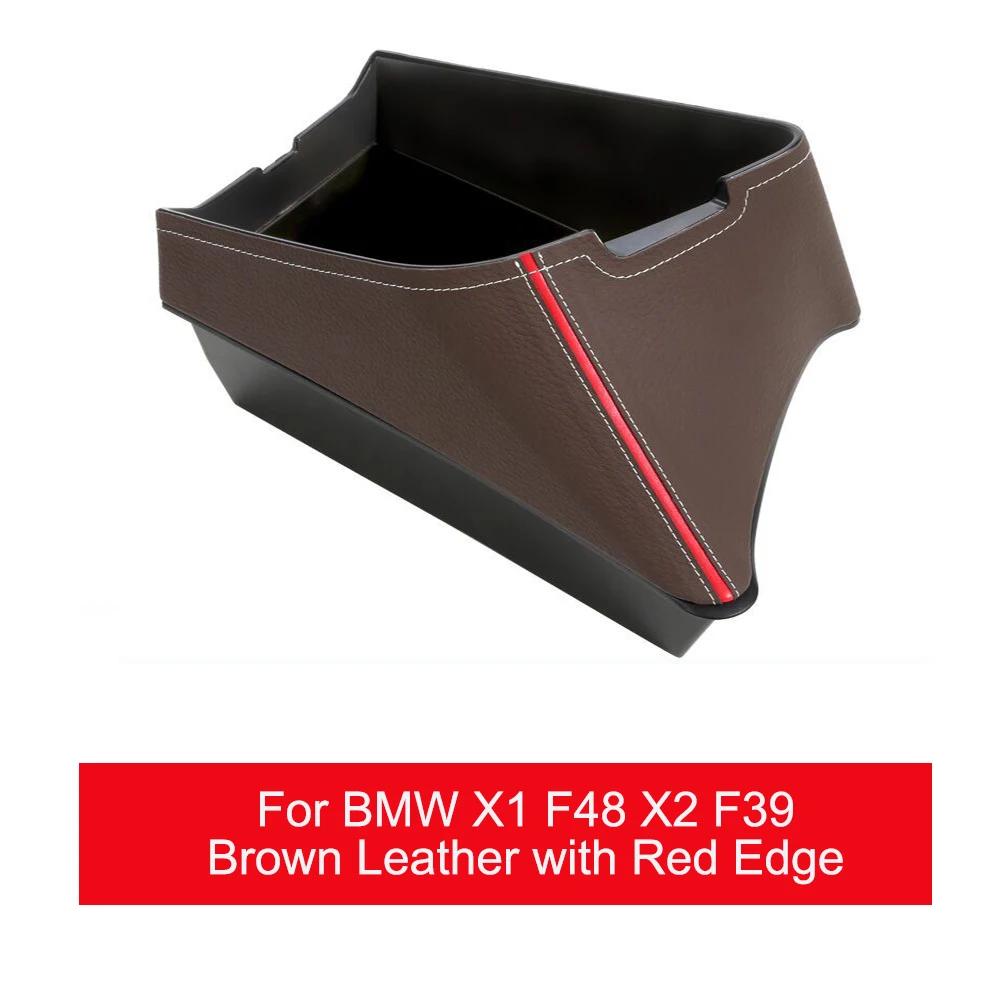 LHD Car Central Seat Armrest Box Console Storage Container Organizer Tray Interior For BMW X1 F48 X2 F39 2016-21 Car Accessories