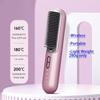 Negative Ion Hair Care Hair Curler USB Rechargeable Professional Hair Straightening Brush Wireless Hair Straightener Comb