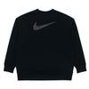 Nike Logo Knit Crew Neck Sweatshirt Women Tops Black DD5468-010
