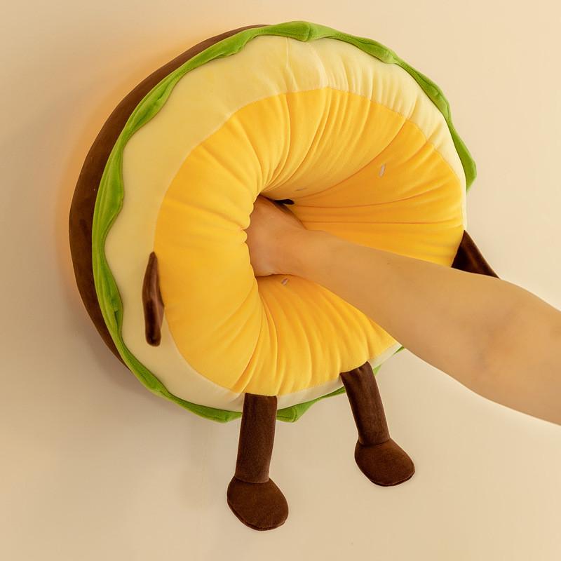 Plush Burger Toy Cute Cartoon Pp Cotton Filling Children Birthday Gift Festival