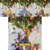 Festive 8cm Christmas Disney Princess Acrylic Cartoon Pendant Ornaments Xmas Tree Hanging Decor