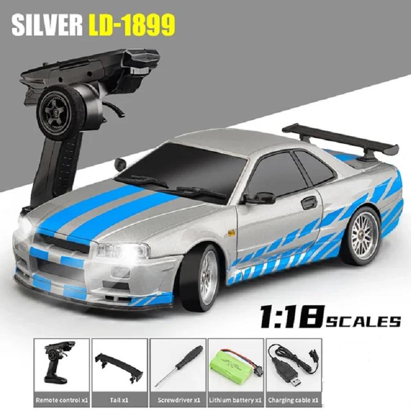 

LDRC LD1899 RC Model Drift Car 2.4G RWD With Gyroscope On-Road Alloy Body Shell Racing Car Adult Children Toys Gift