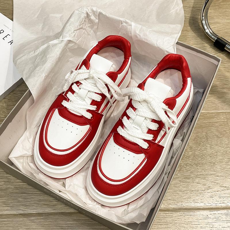 Little White Shoes Female Students Light Casual Versatile Board Shoes Trendy Sports Style Platform Single Shoes