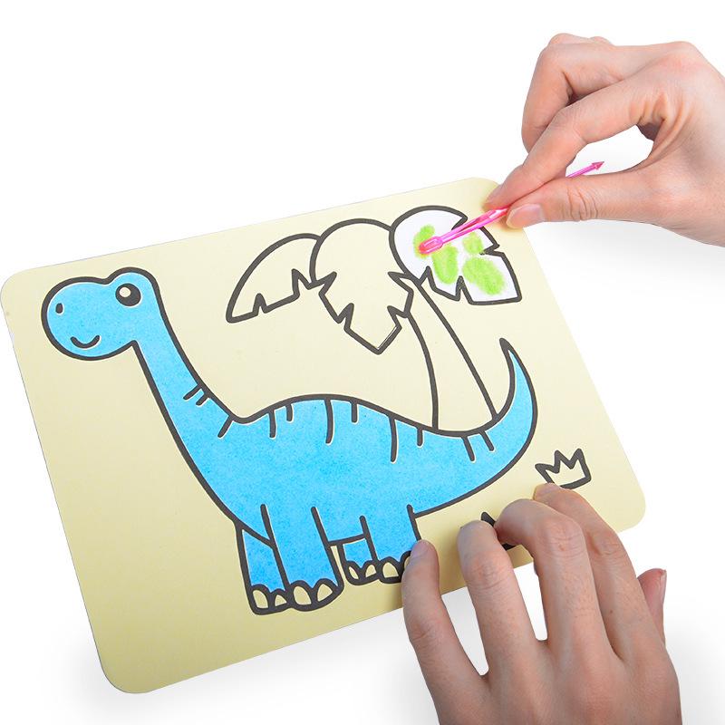 Kids' Creative Sand Painting Kit: Dinosaurs & Princesses for Ages 3-6