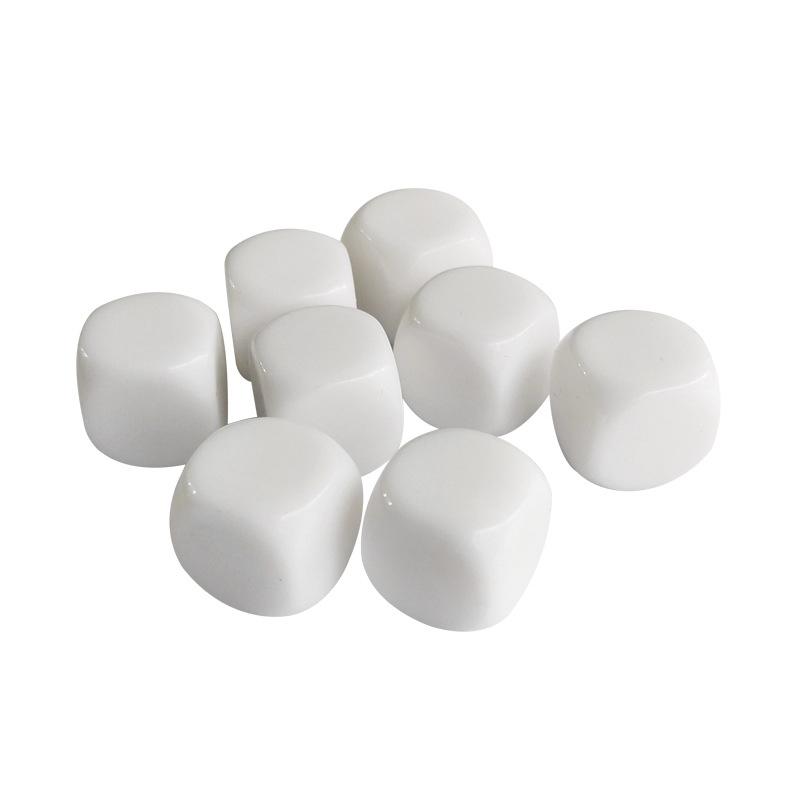 6/10pcs Blank Six Sided Dice Acrylic White Table Games for Board Games Party Gathering Leisure And Entertainment Props TMZ