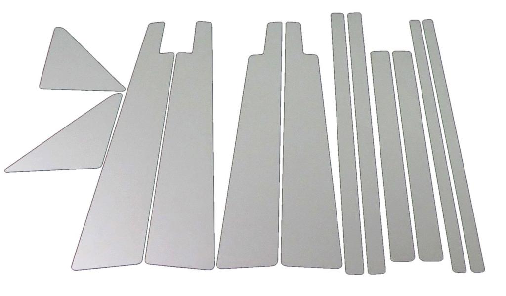 BRIGHTZ Stainless Steel Plated Pillar Panels for Land Cruiser 100 Ultra-Mirror (12-Piece Set) (HDJ101K, UZJ100W, HDJ, UZJ, HDJ101, UZJ100, J100, J101)