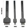 3PCS Leather Hole Puncher Stitching Punch Tool 4mm 2/4/6 Holes High Carbon Steel Leather Craft Punching Tool Black 4mm