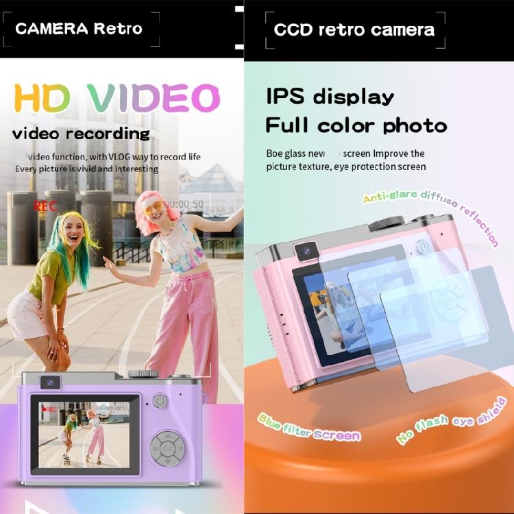 Digital Camera 4K 64MP Digital Camera for Kids Point and Shoot Camera Portable Camera for Teens Students Boys Girls