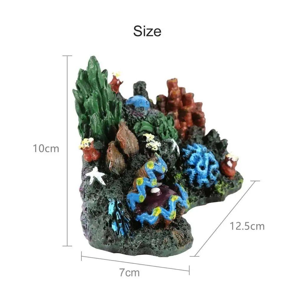 Creative Resin Fish Tank Scenery Ornament Realistic Background Decor Resin Coral Plant Vivid Aquarium Decoration
