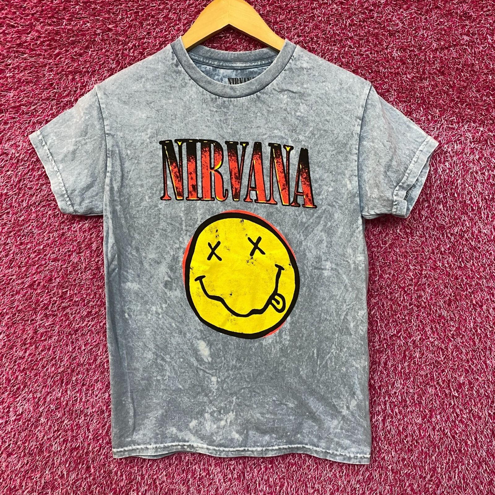 Nirvana Nevermind Тур Мертвый Глаз Улыбающийся Гранж Футболка Группы S XXL