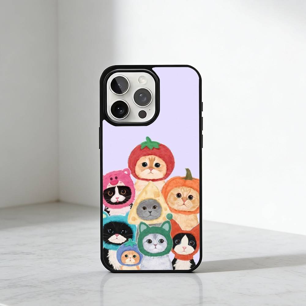 Cute Cat  Phone Case For iPhone17,16,15,14,13 Plus,Pro Max Magnetic For Magsafe Wireless Charging