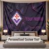 Custom Name Text Tapestry Fiorentina FC Personalized Polyester Wall Tapestry For Bedroom And Room