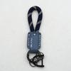 Hand-Woven Cowhide Leather Keychain Pendant with Logo Embossing - High-Quality Anti-Lost Car Lanyard
