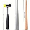 1pc/2pcs Double-Sided Tape Hammer Jewelry Making + Ring Shaping Rod Tool Set for Ring Making, Bending, Polishing & Sanding