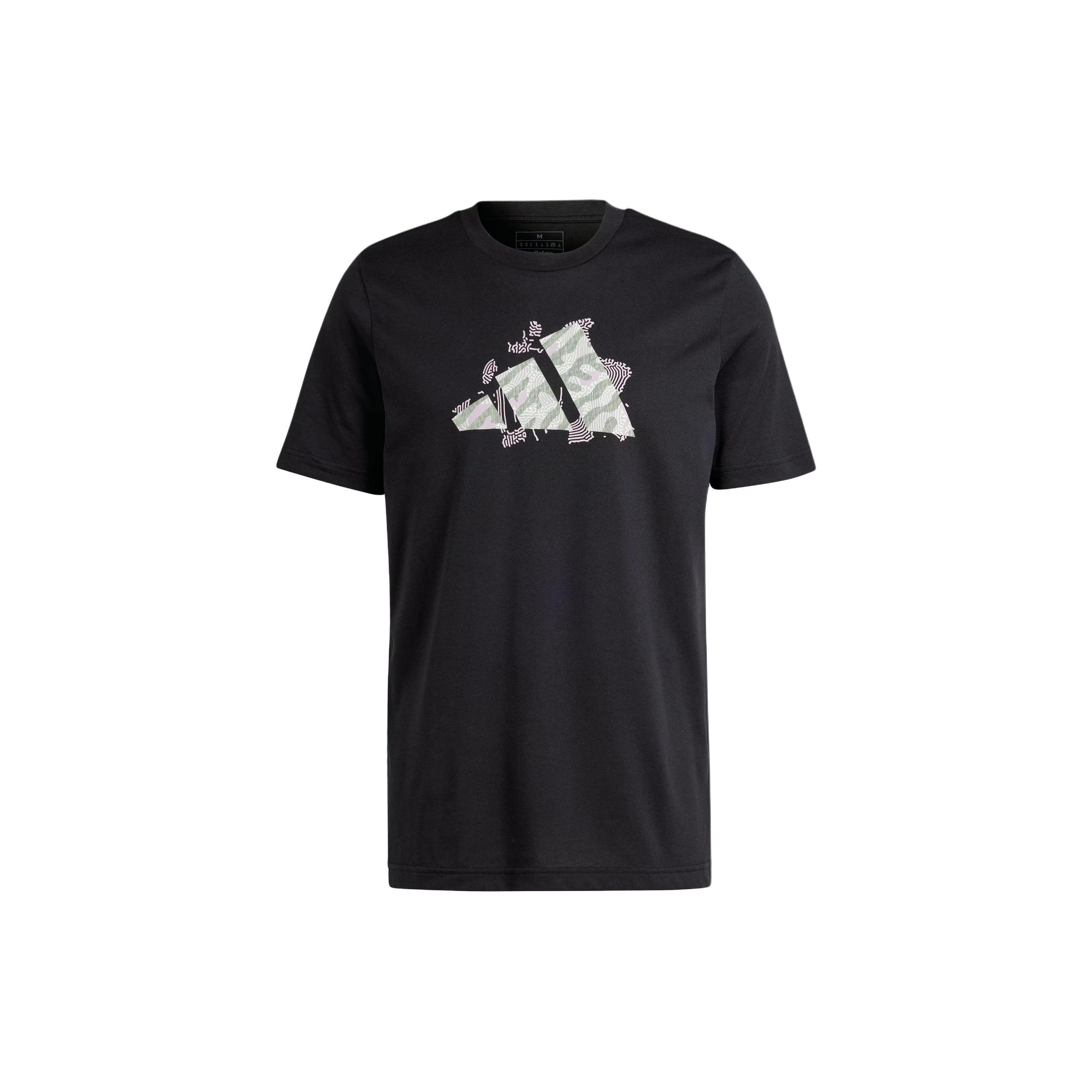 adidas Aeroready Tennis Logo Slam Graphic T-shirt Asia Sizing Black Men s IS2419 M