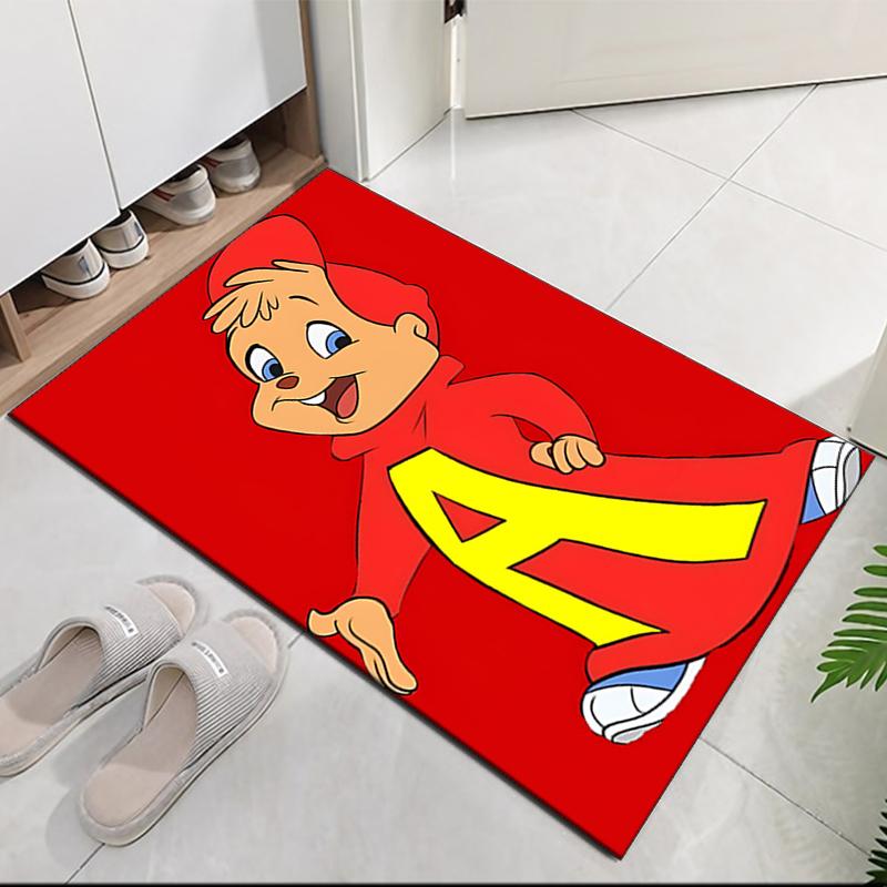Tapete com Estampa de Alvin e os Esquilos para Cadeira de Escritório Sala de Estar Quarto Cozinha Decoração de Ambientes Presentes