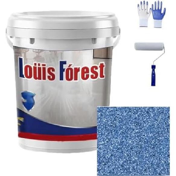 Louis Forest Epoxy Floor Paint, High-Gloss Marble Effect Waterproof Water-Based Epoxy Floor Paint (Dark Gray)