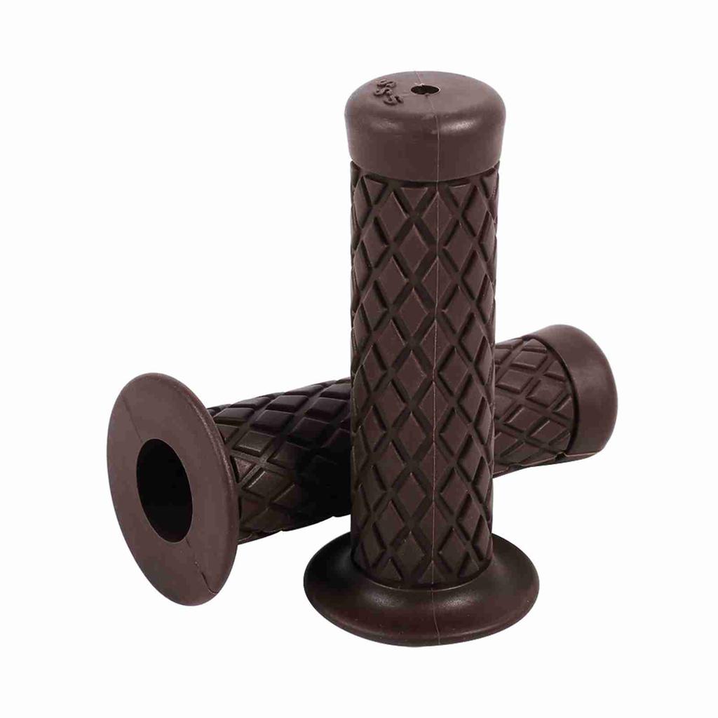 22mm 7/8" Vintage Soft Rubber Handle Bar Hand Grips For Motorcycle Dirt Bike Black