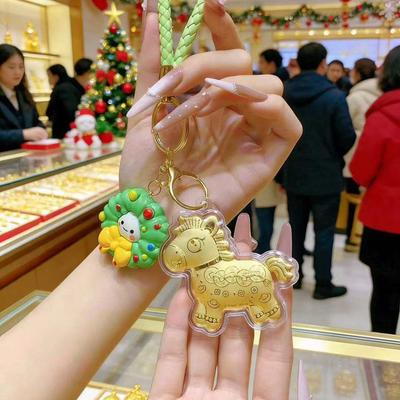 2026 Year of the Horse 24K Gold Wealth Keychain Pendant