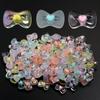 50pcs Bow Acrylic Beads 10x16mm Mixed Color Loose Beads For DIY Jewelry Making Bracelets Necklace Key Phone Chain Accessories
