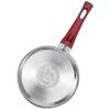 Stainless Steel Heavy Bottom Sauce Pan with Glass Lid|Three Layer Impact Forged Bottom for Durability|Premium Look with Soft Touch Handles&Knob