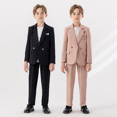Elegante Completo da Paggetto Fiorito per Matrimoni e Esibizioni al Pianoforte per Bambini Piccoli