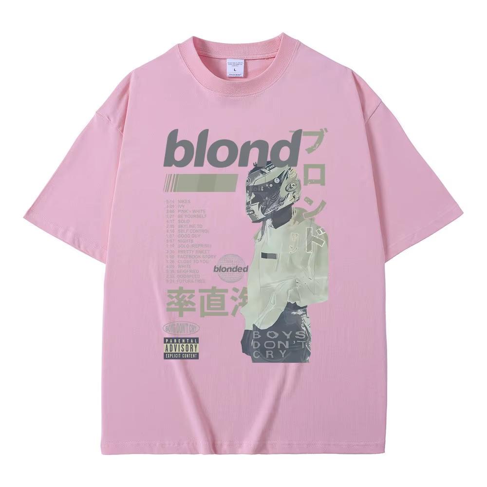 

2026 New Best Famous Rapper Frank Tshirt Unisex Blond Hip Hop Tshirt Ocean Oversized T Shirt Unisex Women Fashion Rap Tee Streetwear S