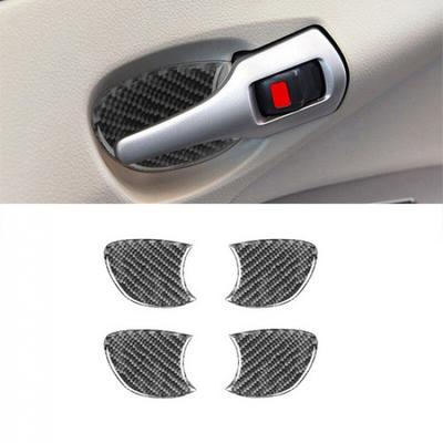 4Pcs For Toyota Corolla 2006-2012 Carbon Fiber Door Handle Bowl Cover Trim