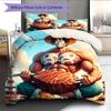 Cartoon Pattern Bedding Quilt Set Quilt Cover Pillowcase Home Decoration Birthday Gift (1 * Duvet Cover + 2 * Pillowcase, Without Core)