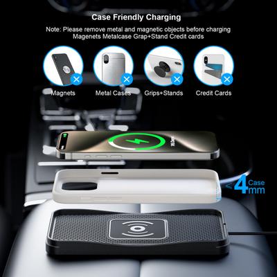 Car Wireless Charger Pad 20W Fast Charging Reusable Wireless Charger Quick Charge Adapter for IPhone