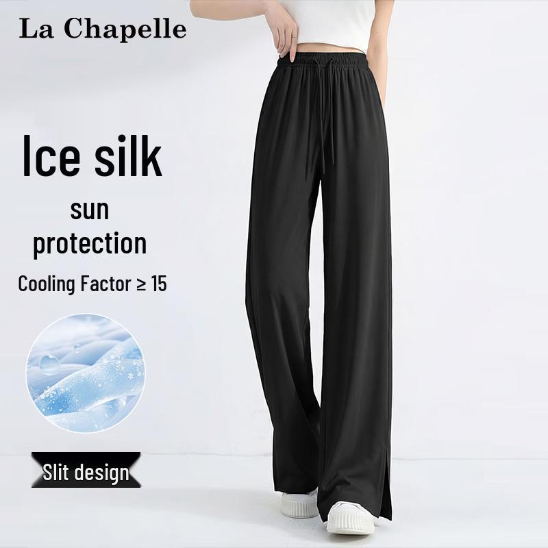

La Chapelle Women s UPF50+ Ice Silk Cooling Wide-Leg Pants S