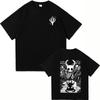 2026 Hollow Knight Silksong DoublePrint Printmaking Style TShirt Black Base with IP Symbol Protagonist Scene
