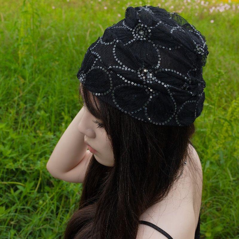 Pastoral Style Lace Hollow Breathable Turban Summer Versatile Thin Sweet Flower Fashion Fairy Hat